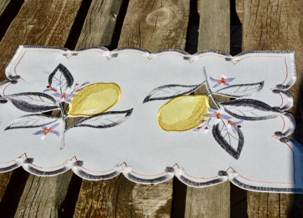 Citromos kis terítő - citromos, 25x40 cm