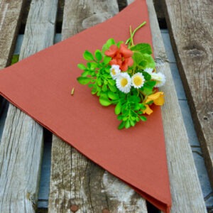 Textil szalvéta – barna, rozsdabarna 35×35 cm