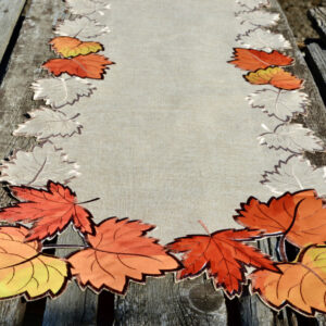 Leveles futó terítő – juharfalevél mintás 110×40 cm