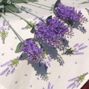Levendulás asztalközép – csokros levendulás 70×70 cm