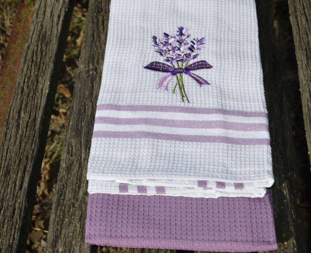 Levendulás tőrlőkendők - 2 db-os garnitúra