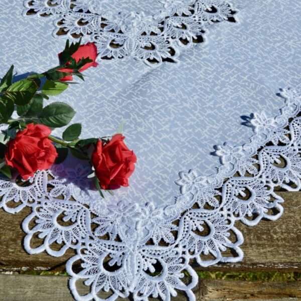 Csipke terítő - fehér csipkés álom85x85 cm