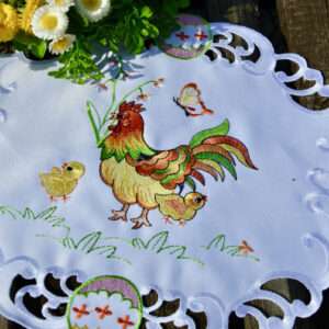 Húsvéti kis terítő – baromfiudvar 30 cm kör