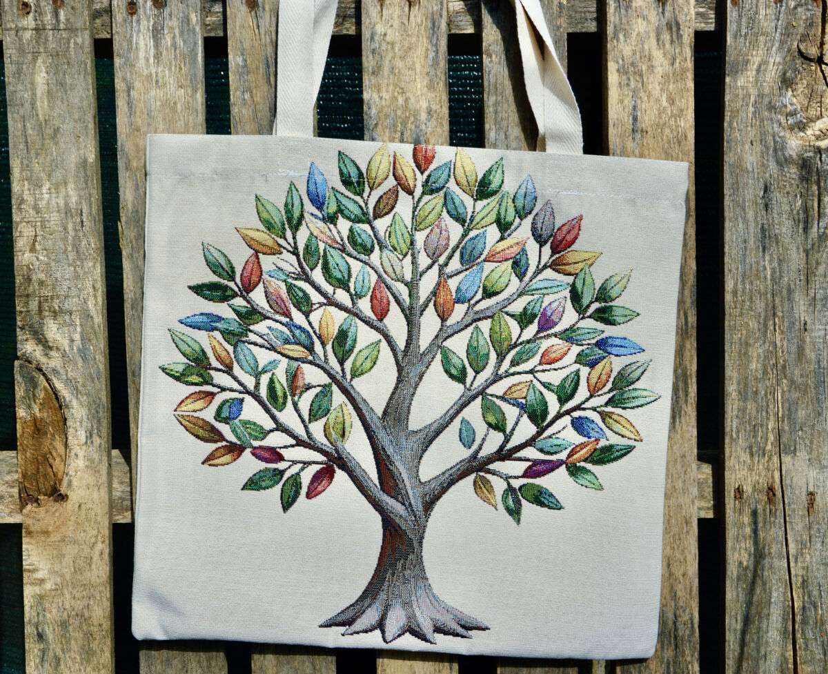 Gobelin bevásárlótáska - Az élet fája 45x45cm